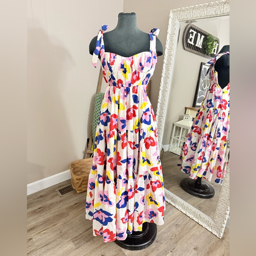 Kate Spade • Summer Flowers Tiered Maxi Dress - Picture 10 of 16
